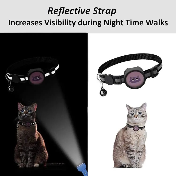 Pet Reflective Collar with Bell for AirTag - wevelnit