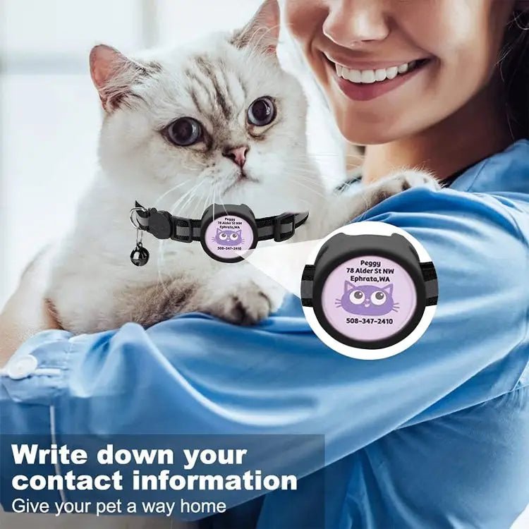 Pet Reflective Collar with Bell for AirTag - wevelnit