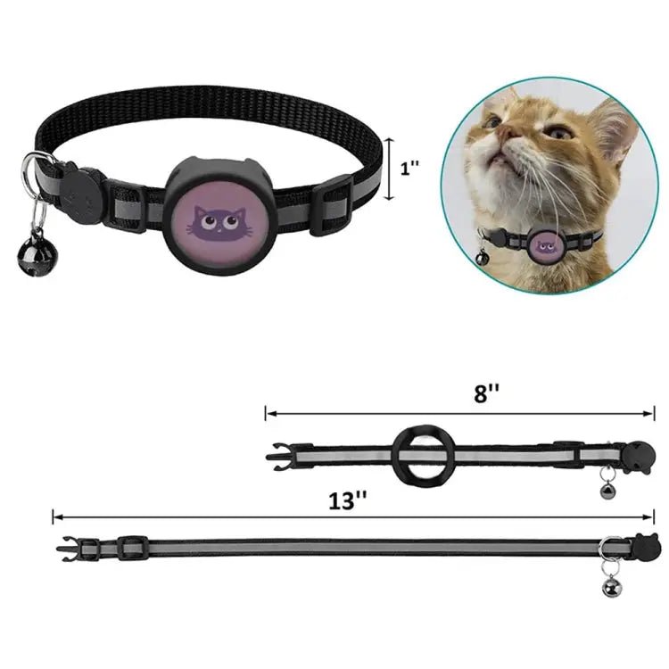 Pet Reflective Collar with Bell for AirTag - wevelnit