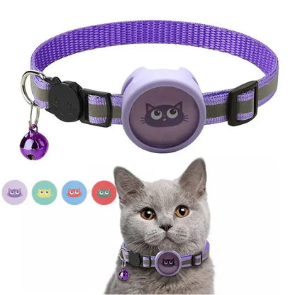 Pet Reflective Collar with Bell for AirTag - wevelnit