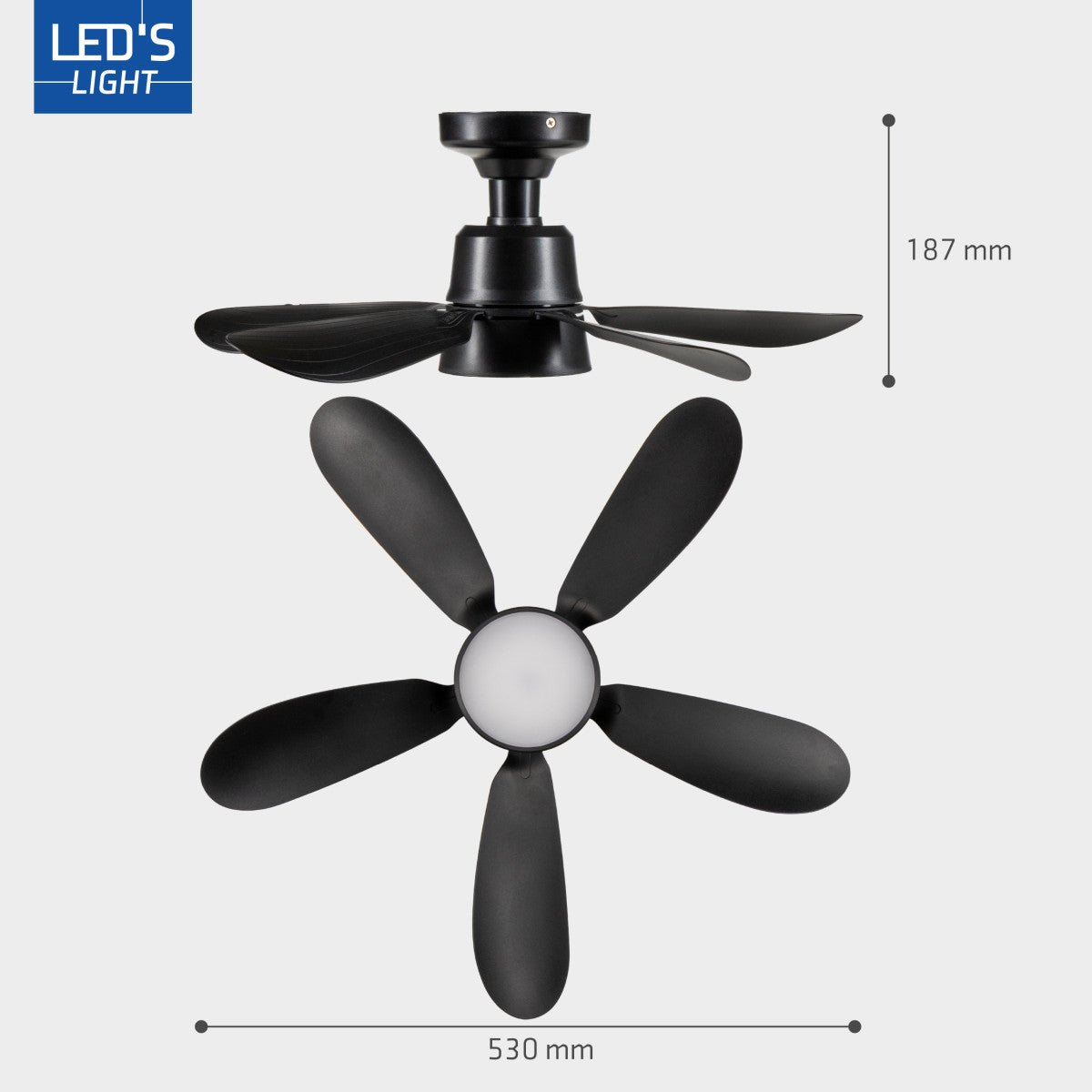 Plafondlamp met Ventilator 25W – 1100lm, dimbaar en stil
