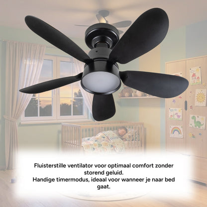 Plafondlamp met Ventilator 25W – 1100lm, dimbaar en stil