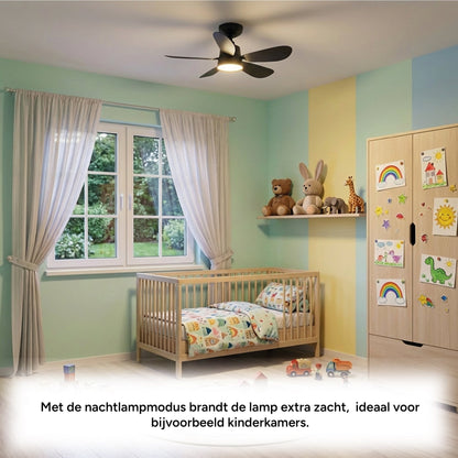 Plafondlamp met Ventilator 25W – 1100lm, dimbaar en stil