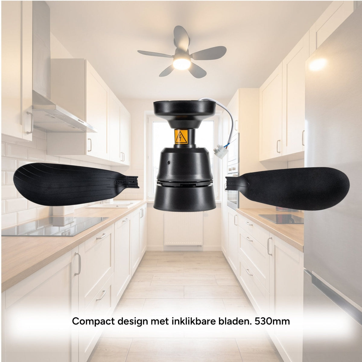 Plafondlamp met Ventilator 25W – 1100lm, dimbaar en stil