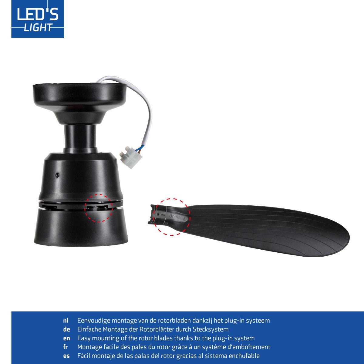 Plafondlamp met Ventilator 25W – 1100lm, dimbaar en stil