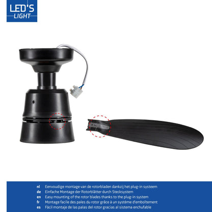 Plafondlamp met Ventilator 25W – 1100lm, dimbaar en stil