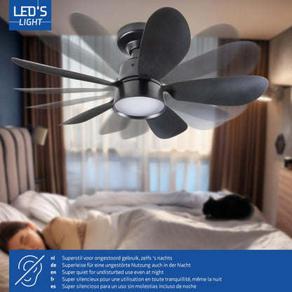 Plafondlamp met Ventilator 25W – 1100lm, dimbaar en stil