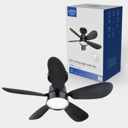 Plafondlamp met Ventilator 25W – 1100lm, dimbaar en stil