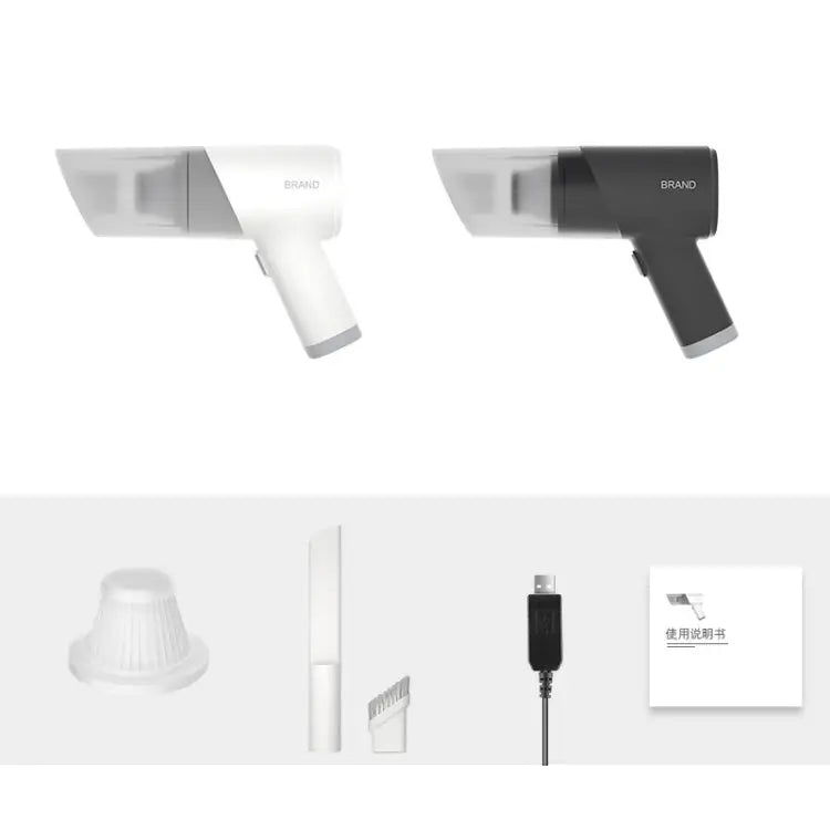 Portable Handheld Car Vacuum Cleaner – Wired USB (White) - wevelnit