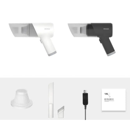 Portable Handheld Car Vacuum Cleaner – Wired USB (White) - wevelnit