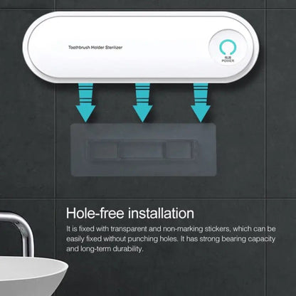 Rechargeable Toothbrush Dryer Sterilizer Bathroom Wall - mounted Toothbrush Holder, with US Plug, Rechargeable - wevelnit