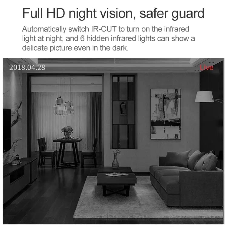 SECTEC IL - HIP291G - 2M - AI Black Camera Indoor Home Wireless Wifi Intelligent Automatic Tracking HD Network Surveillance Camera - wevelnit