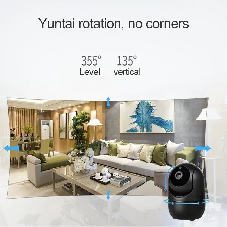 SECTEC IL - HIP291G - 2M - AI Black Camera Indoor Home Wireless Wifi Intelligent Automatic Tracking HD Network Surveillance Camera - wevelnit