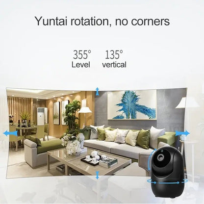 SECTEC IL - HIP291G - 2M - AI Black Camera Indoor Home Wireless Wifi Intelligent Automatic Tracking HD Network Surveillance Camera - wevelnit