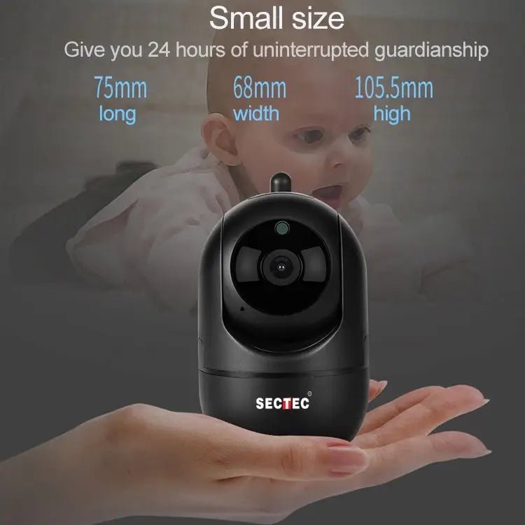 SECTEC IL - HIP291G - 2M - AI Black Camera Indoor Home Wireless Wifi Intelligent Automatic Tracking HD Network Surveillance Camera - wevelnit