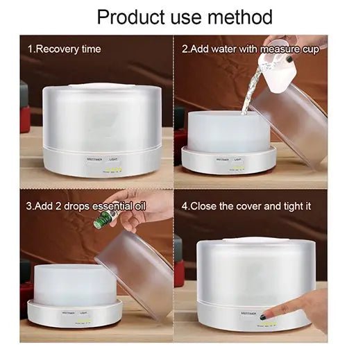 T700 Ultrasonic Air Humidifier & Aroma Diffuser – 700ml, LED, Remote Control - wevelnit