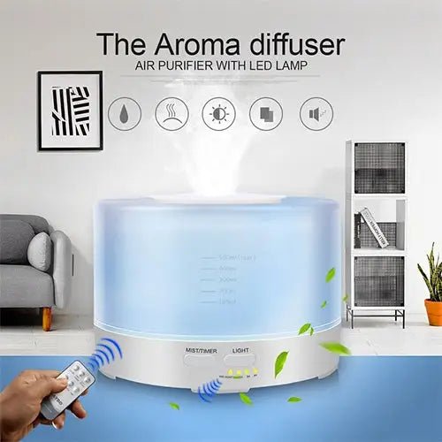 T700 Ultrasonic Air Humidifier & Aroma Diffuser – 700ml, LED, Remote Control - wevelnit