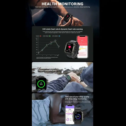TANK M1 Smartwatch 1,72 inch – 15 dagen accu, robuuste kast