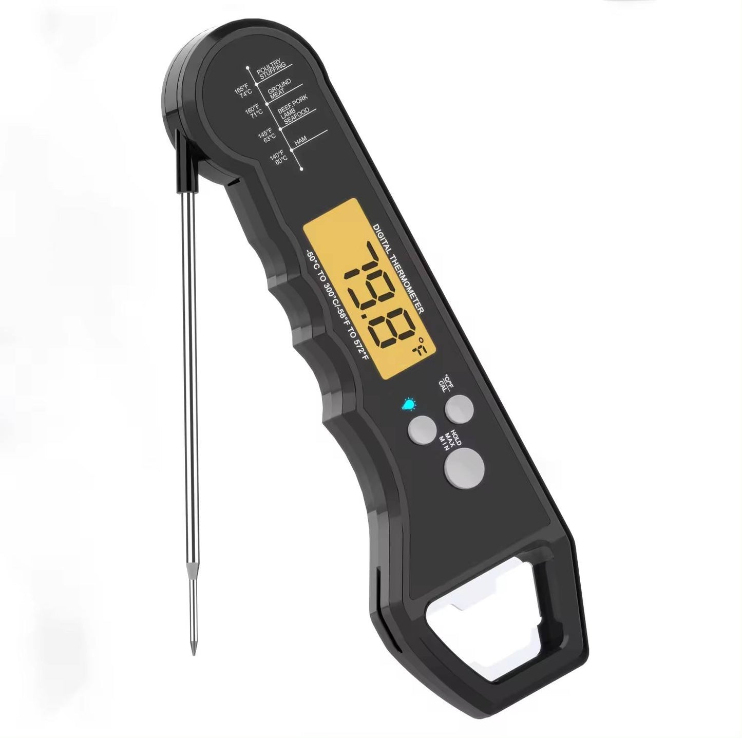 Digitale BBQ Vleesthermometer met Kroonkurkopener