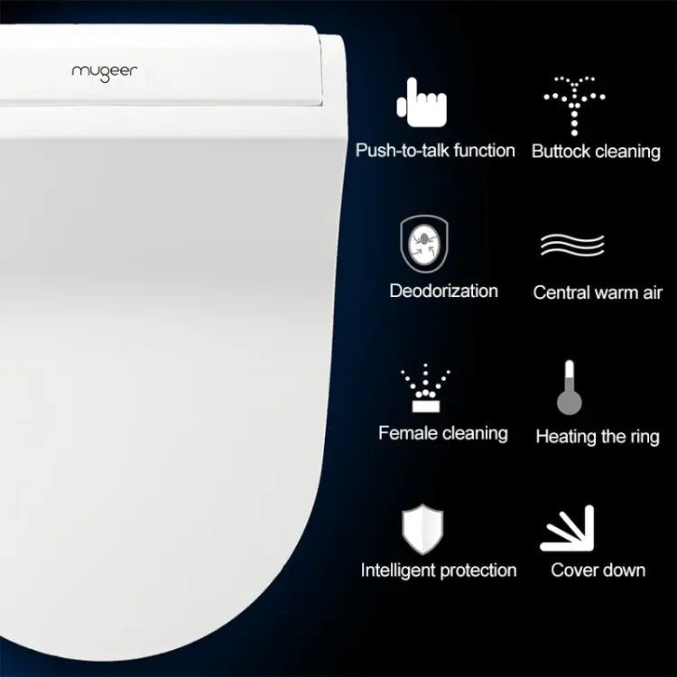 U Shape Multi - function Bathroom Automatic Cleaning Heating Intelligent Flush Toilet Cleaner Cover - wevelnit