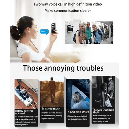 Home VS - M2 HD 720P Security Camera Smart WiFi Video Doorbell Intercom - wevelnit