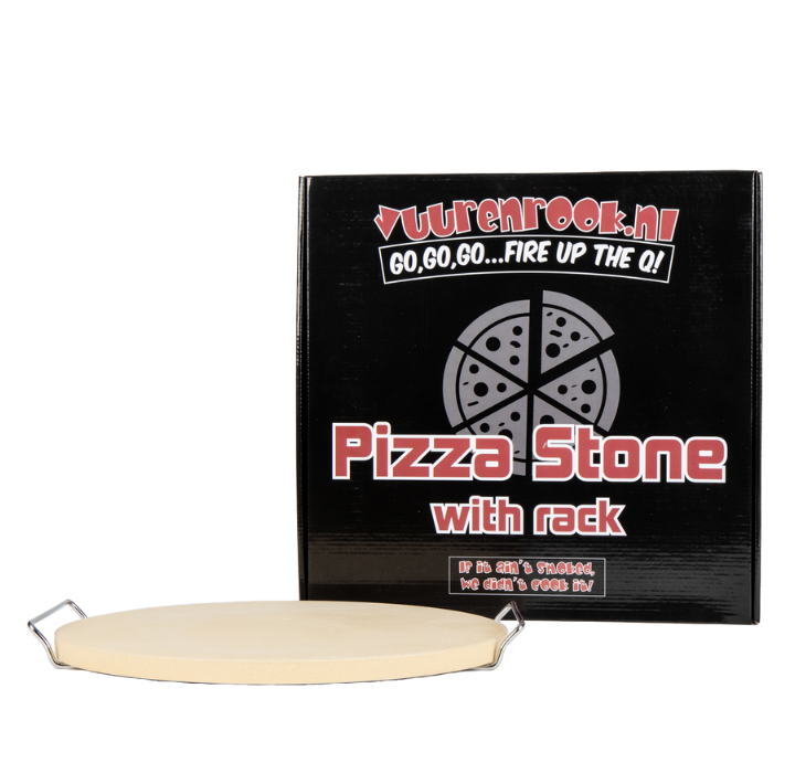 Vuur & Rook Universele Pizzasteen Met Rek - wevelnit