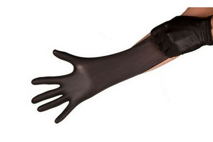 Vuur&Rook Nitril Handschoenen Xtra Strong Zwart 100 stuks Large - wevelnit