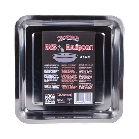 Vuur&Rook RVS Druippan 30 x 30 cm - wevelnit