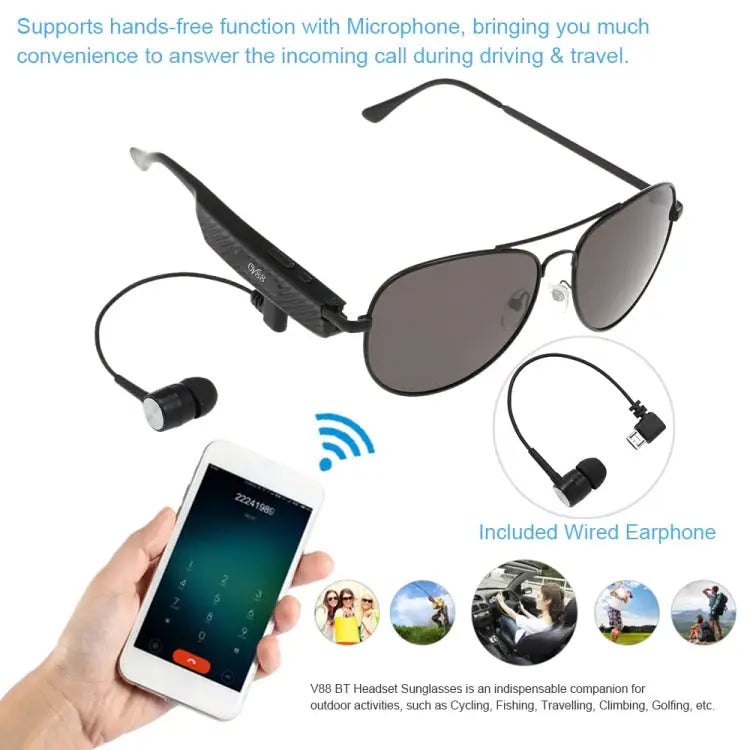 Y88 Audio Sunglasses – Polarised, Music and Calls